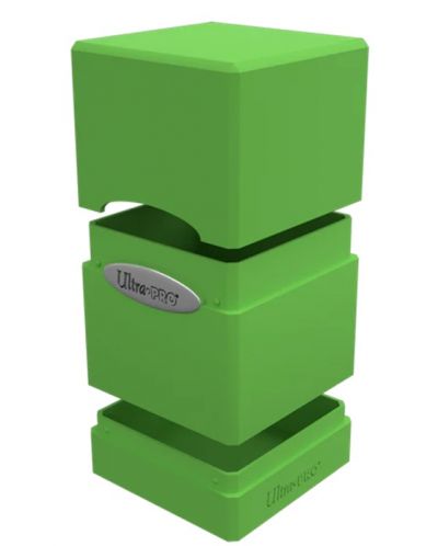 Cutie pentru cărți Ultra Pro Satin Tower - Lime Green (100+ buc.) - 2