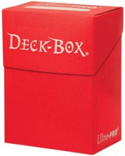 Cutie pentru cărți Ultra Pro - Solid Color Deck Box, Red (80+ buc.) - 1