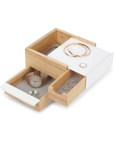 Cutie pentru bijuterii și accesorii Umbra - Mini Stowit, lemn natural - 5