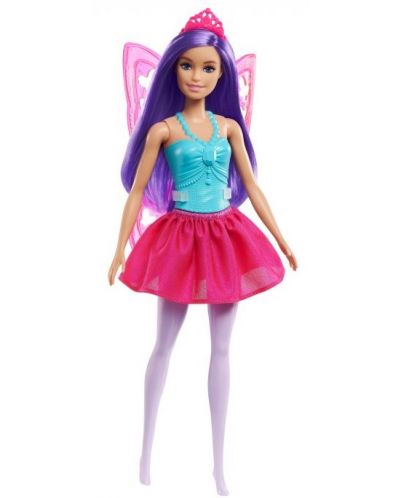 Barbie Dreamtopia papusa - Barbie zana cu aripi, cu parul violet - 1