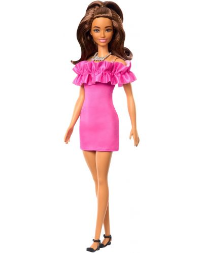 Păpușă Barbie  Fashionistas 217 - Cu o rochie roz - 1