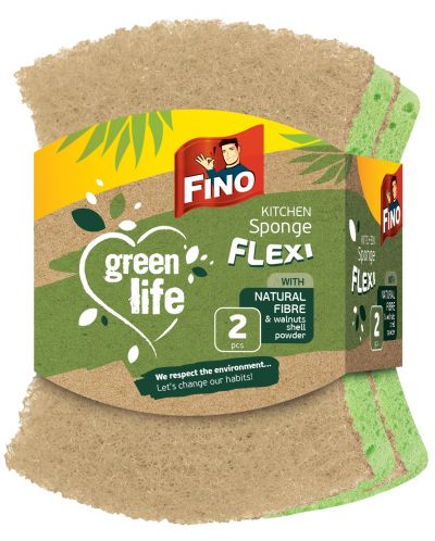 Bureți de bucătărie Fino - Green Life Flexi, 2 buc - 1