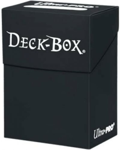 Cutie pentru cărți Ultra Pro - Solid Color Deck Box, Black (80+ buc.) - 1