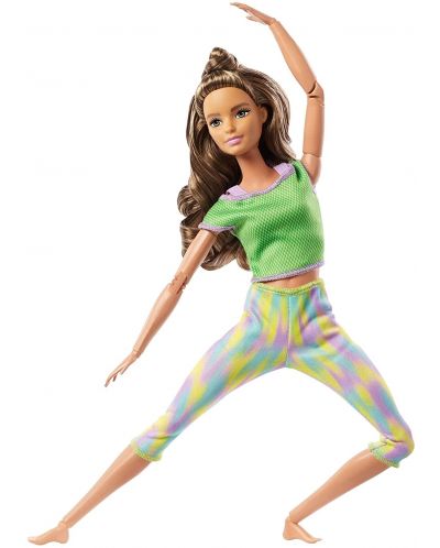 Papusa Mattel Barbie Made to Move, cu par saten - 1
