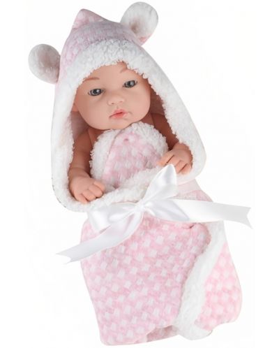 Păpușă Raya Toys Baby So Lovely - Nou-născut cu jucărie, 25 cm, roz - 2