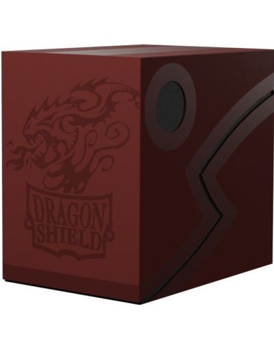 Cutie pentru carti de joc Dragon Shield Double Shell - Blood Red/Black (150 buc.) - 1
