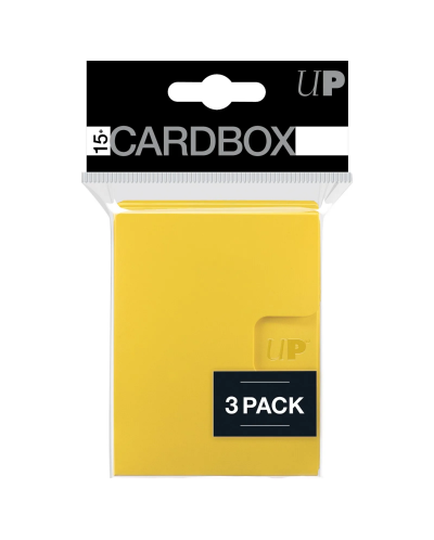 Cutie pentru cărți Ultra Pro - Card Box 3-pack, Yellow (15+ buc.) - 1