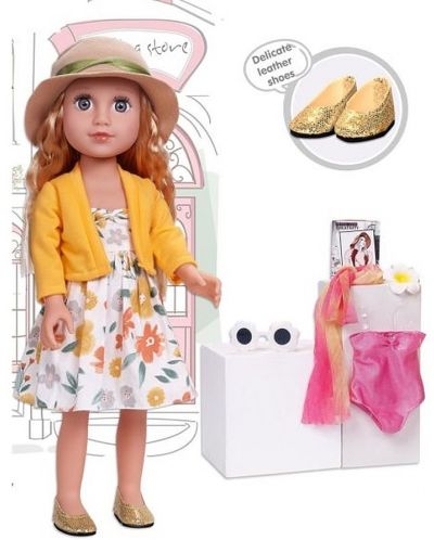 Păpușă cu haine și accesorii Raya Toys - Camilla, 44 cm - 2