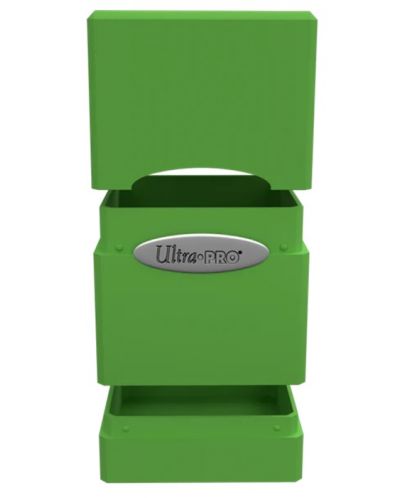 Cutie pentru cărți Ultra Pro Satin Tower - Lime Green (100+ buc.) - 3