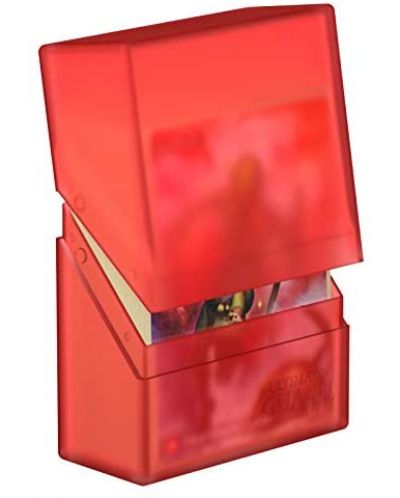 Cutie pentru carti de joc Ultimate Guard Boulder Deck Case Standard Size - Ruby (40 buc.) - 2
