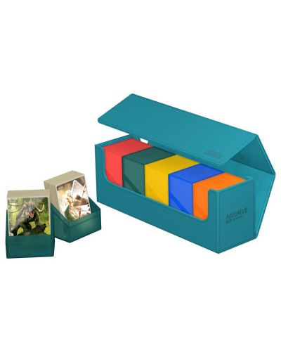 Cutie de depozitare a cardurilor - Ultimate Guard Arkhive XenoSkin - Monocolor Petrol (400+ buc.) - 4