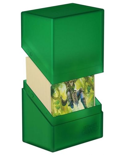 Cutie pentru carti Ultimate Guard Boulder Deck Case - Standard Size - Verde (80 buc.) - 3