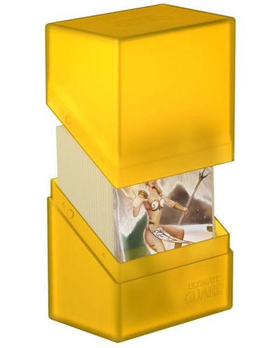 Cutie pentru carti Ultimate Guard Boulder Deck Case - Standard Size, galbena (80 buc.) - 3