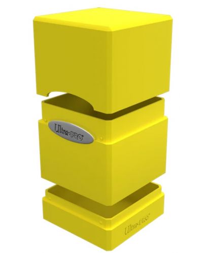 Cutie pentru cărți Ultra Pro Satin Tower - Bright Yellow (100+ buc.) - 2