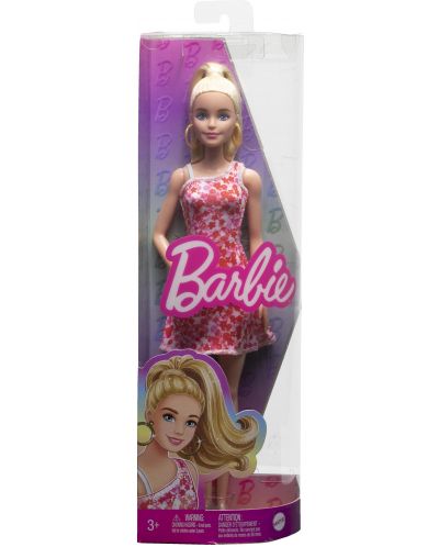 Păpuşă Barbie Fashionista - Cu rochie florală - 6