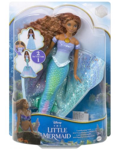Disney The Little Mermaid Doll - Ariel cu rochie-coadă - 7