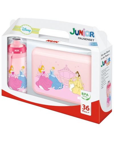 Set cutie pentru pranz si sticla pentru apa Nuk Junior Cup - Princess - 2