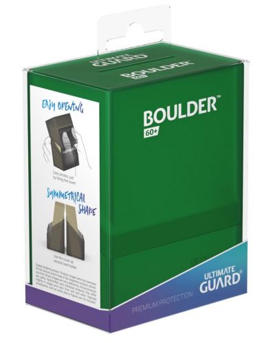Cutie pentru carti Ultimate Guard Boulder Deck Case - Standard Size - Verde (80 buc.) - 5