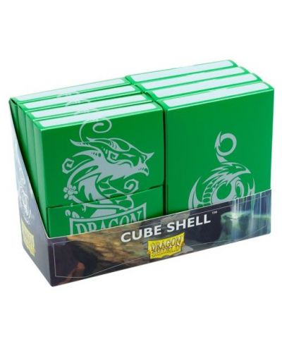 Cutii pentru cărți Dragon Shield Cube Shell - Green (8 buc.)  - 1
