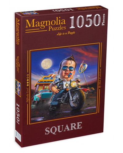 Puzzle patrat Magnolia de 1050 piese - Aventuri cu motocicleta  - 1