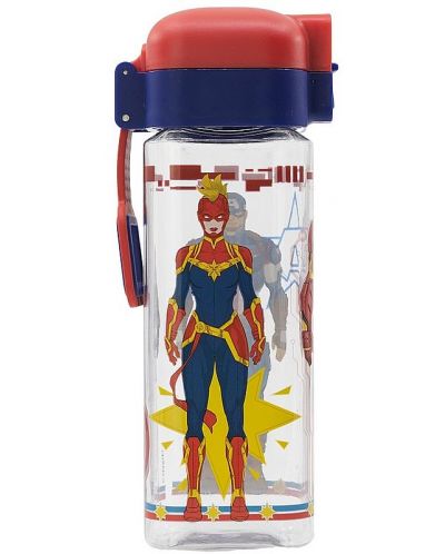 Sticlă de apă pătrată Stor - Avengers, 550 ml - 2