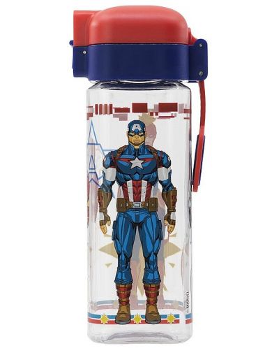 Sticlă de apă pătrată Stor - Avengers, 550 ml - 1