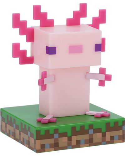 Lampă Paladone Games: Minecraft - Axolotl Icon - 2