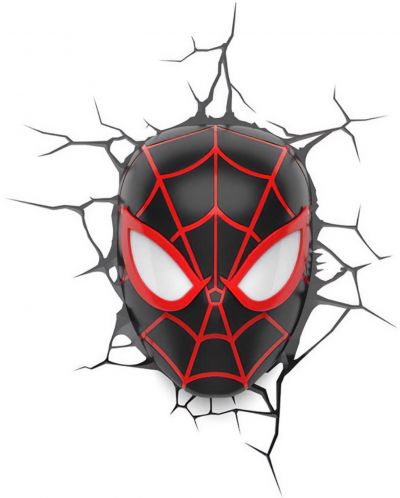 Lampă 3DLightFX Marvel: Spider-man - Miles Morales Face - 1