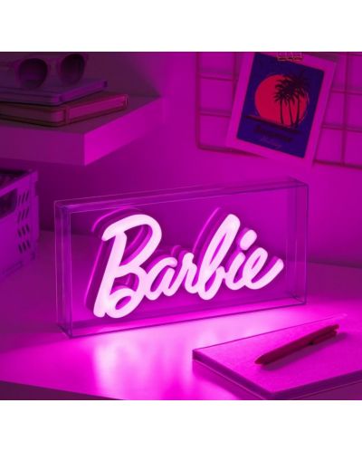 Lampă Paladone Retro Toys: Barbie - Logo - 4