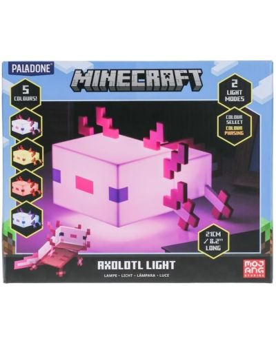 Lampă Paladone Games: Minecraft - Axolotl - 5