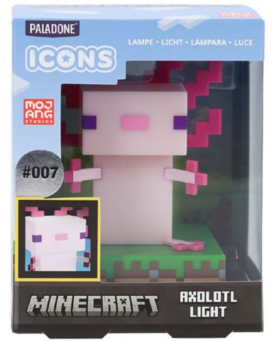 Lampă Paladone Games: Minecraft - Axolotl Icon - 5
