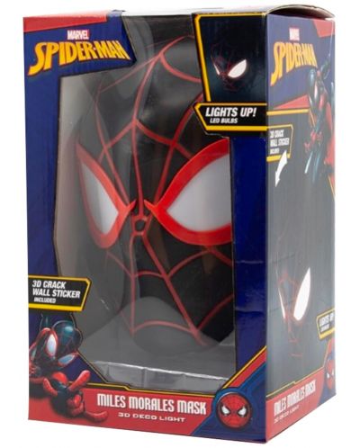 Lampă 3DLightFX Marvel: Spider-man - Miles Morales Face - 4