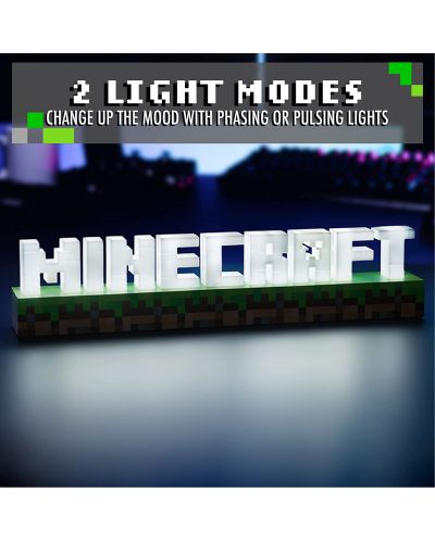 Lampa Paladone Games: Minecraft - Logo - 3
