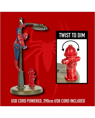Lampa Paladone Marvel: Spider-Man - Spidey on Lamp, 33 cm - 3