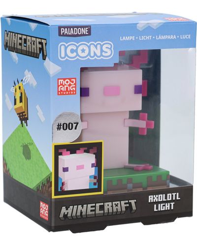 Lampă Paladone Games: Minecraft - Axolotl Icon - 6