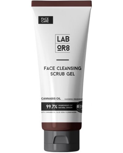 Labor8 Hemp Gel-scrub de curățare pentru față cu ulei de cânepă, 125 ml - 1