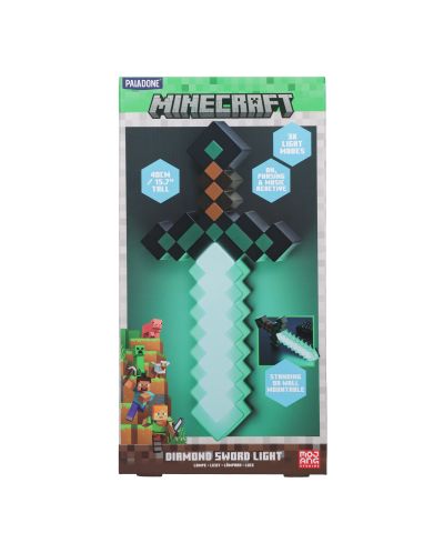 Lampă Paladone Games: Minecraft - Diamond Sword - 2