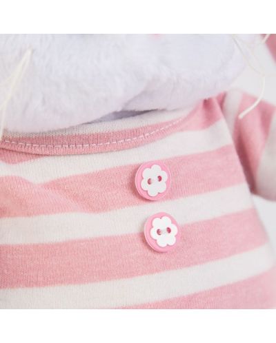 Jucarie de plus Budi Basa - Pisica Li-Li, bebe, cu pijama dungata, 20 cm - 4