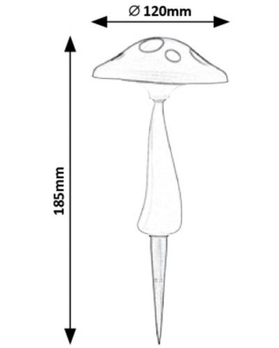 Lampă solară decorativă cu LED Rabalux - Funghetto 7877, 0.06W, IP44, 3000K - 4