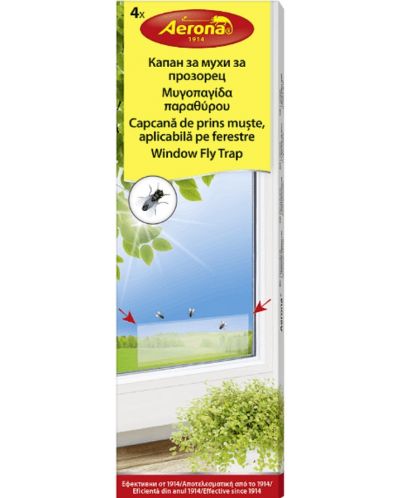 Aerona Window Strips - Inodor, 4 buc, anti-muscă, transparent - 1