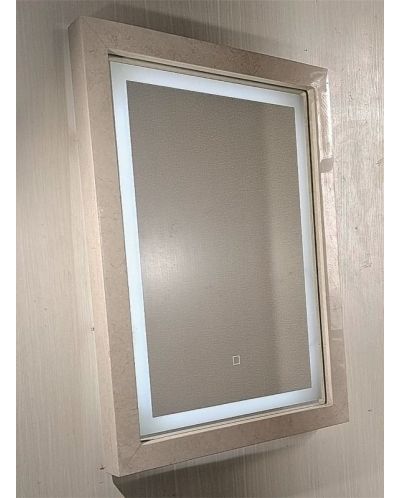 Oglindă de perete cu LED Inter Ceramic - ICL 8060GL, 60 x 80 cm, marmură Galala - 1