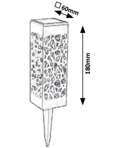 Lampă solară decorativă cu LED Rabalux - Mora 8949, 0.16W, IP23, 3000K, 2lm - 4