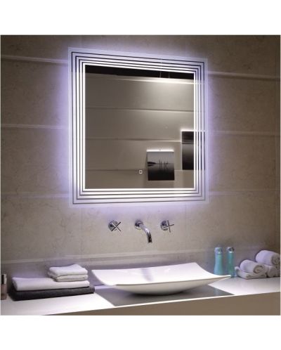 Oglindă de perete cu LED Inter Ceramic - Диа, ICL 1496, 80 x 80 cm - 1