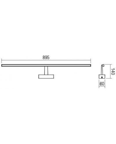 Aplică Smarter LED - Neptune 01-1676, IP44, 240V, 18W, cromat - 2