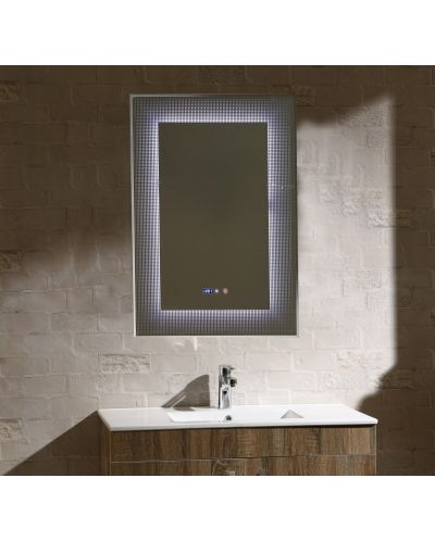 Oglindă de perete cu LED Inter Ceramic - ICL 1793, 60 x 90 cm, albastru - 1