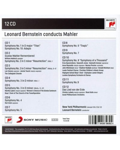 Leonard Bernstein Conducts Mahler (12 CD) - 2