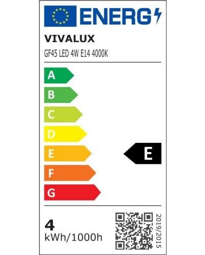 Bec LED Vivalux - GF45, GF45, E14, 4W, 4000K, filament - 2