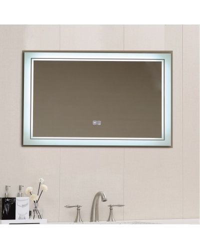 Oglindă de perete cu LED Inter Ceramic - ICL 1815, 60 x 80 cm, argintiu - 1