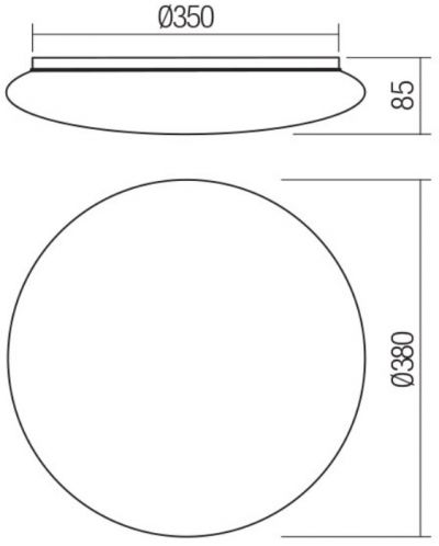 Plafon LED Smarter - Luna 04-531, IP20, 240V, 24W, reglabil, gri - 2