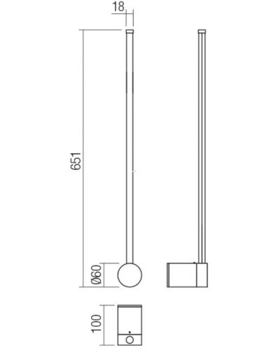 Aplică LED Smarter - Taboo 01-3120, IP20, 240V, 9W, alb mat - 2